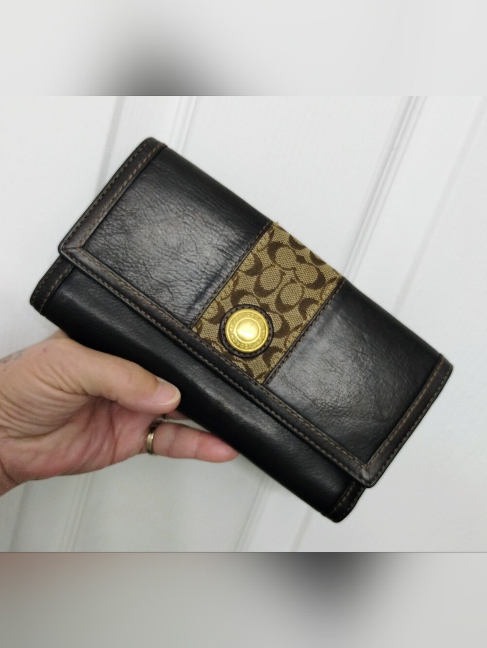 Coach Wallet Tattersall Y2K Vintage - Picture 2 of 10